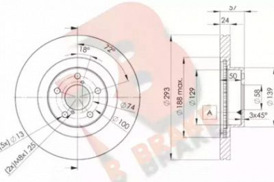 R BRAKE 78rbd24702 -  Тормозной диск